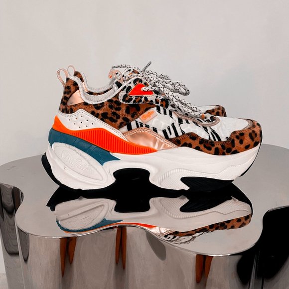 SOLD Buffalo Crevis P1 Multi-Animal Print Sneakers Size 36 - Picture 4 of 7